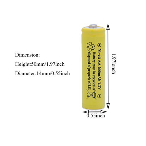 Ni-Cd Aa 1.2V 800Mah Rechargeable Battery Combo With Aa Ni-Cd 1.2V 600Mah Batteries For Solar Lights #TOP5