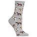 Hot Sox womens Animal Series Novelty Fashion Crew Casual Sock, Horses (Grey Heather), 6 12 US
