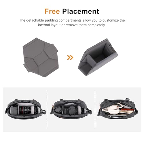 Bolso de cámara MOSISO tipo bandolera impermeable negro miniatura 3