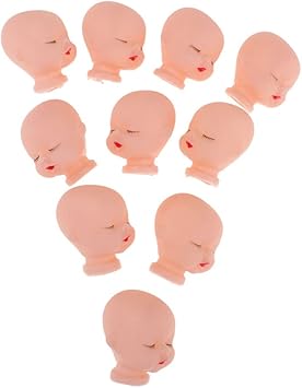 Amazon Koolsoo 10個の赤い唇が眠っている赤ちゃん人形の頭diyキーリングペンダントカスタム ドールメイキング 通販