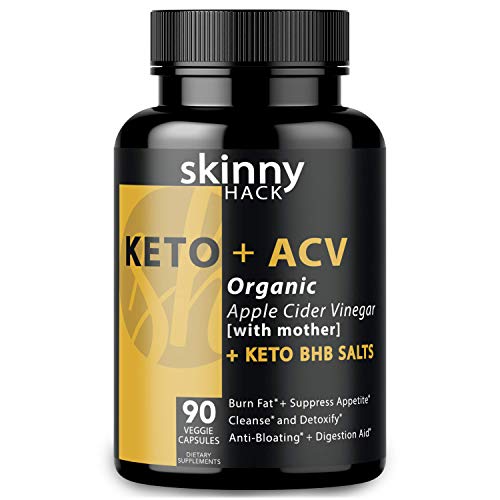 Organic Apple Cider Vinegar Capsules with Mother + Keto BHB Salts - Raw ACV + Keto Pills for Weight Loss, Appetite Suppression and Detox (90 Vegan Diet Pills for Women and Men) Organic Apple Cider Vinegar Capsules with Mother + Keto BHB Salts - Raw ACV + Keto Pills for Weight Loss, Appetite Suppression and Detox (90 Vegan Diet Pills for Women and Men)