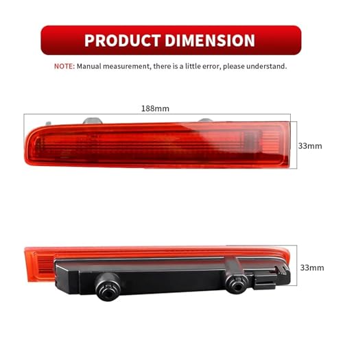 Troisième Feu Stop LED VW T5 T6 Transporter Noir Central 2PCS - 2