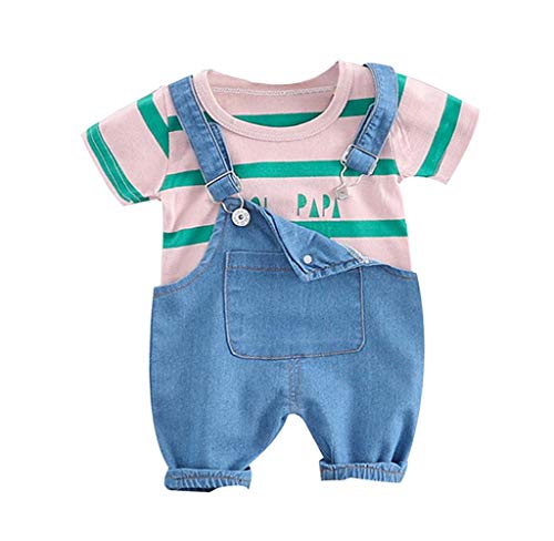 Jimmackey 4Pcs Bambino Ragazzo Camicia Striscia
