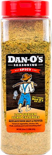Spicy Dan-O s Original Seasoning - All Natural, Low Sodium, No Sugar, No MSG (20 oz)