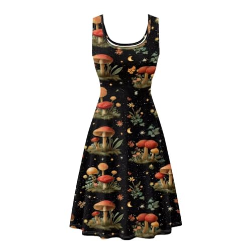 Image of TOADDITDO Womens Summer Sleeveless Tank Dress with 2 Side Pockets XS-4XL Plus Size