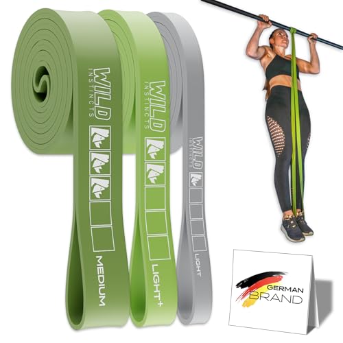 Wild Instincts® Bandes Résistantes pour Tractions/Bandes Élastiques Musculation/Bande Élastique Fitness/Bande Élastique Tractions pour Crossfit &...
