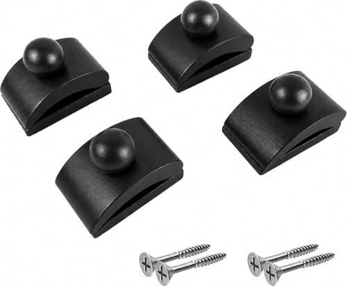 Image of Classy Clamps Quilt Wall Hangers - 4 Small Wood Clips (Black) and Screws for Wall Hangings - Wall Hanger for Quilts, Tapestry, Rugs and More