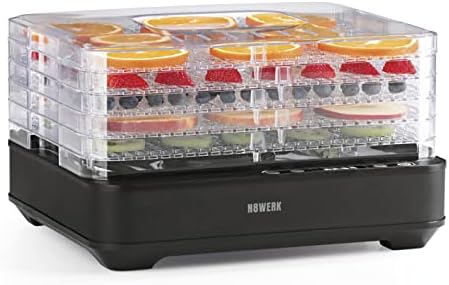 FOHERE Dörrautomat Mit 8 Edelstahlgittern - 650W Profi-Gerät Für Gesunde Snacks