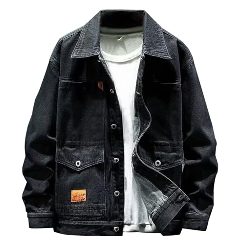 Veste Homme Veste Jean Homme Moto Mi Saison Blouson Ete Pour Hommes Jacket Travail Vestes Toile Hiver Legere Chemise Jeans Rétro Manteaux Manteau Printemps...