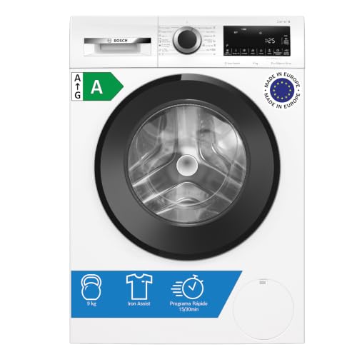 Bosch Lavadora, Libre Instalación, 9 kg, Serie 6, EcoSilence, Blanco, WGG244Z0ES, Dosificación manual