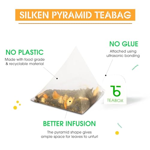 Image of Teabox Turmeric Ginger Tulsi Green Tea Bags 50 Pieces | Flavorful & Soothing | Made with Whole Leaf, Natural Ginger, Turmeric & Tulsi