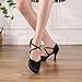 VCIXXVCE Women's Smooth Ballroom Dance Shoes Closed Toe Satin Black 3