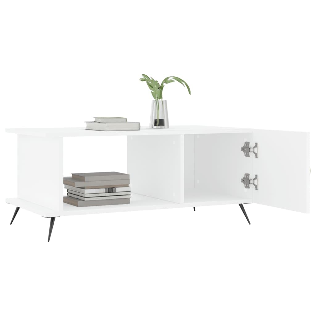 Homgoday Tavolino da caffè bianco 90 x 50 x 40 cm, in legno ingegnerizzato, tavolino da tè per soggiorno, sala di accoglienza degli ospiti, camera da letto e ufficio 516 mobili