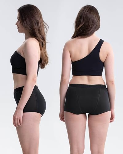 Neione Women Period Underwear Heavy Flow Cotton High-Waisted Sleep Boyshort Menstrual Panties Holds 4 Tampons2