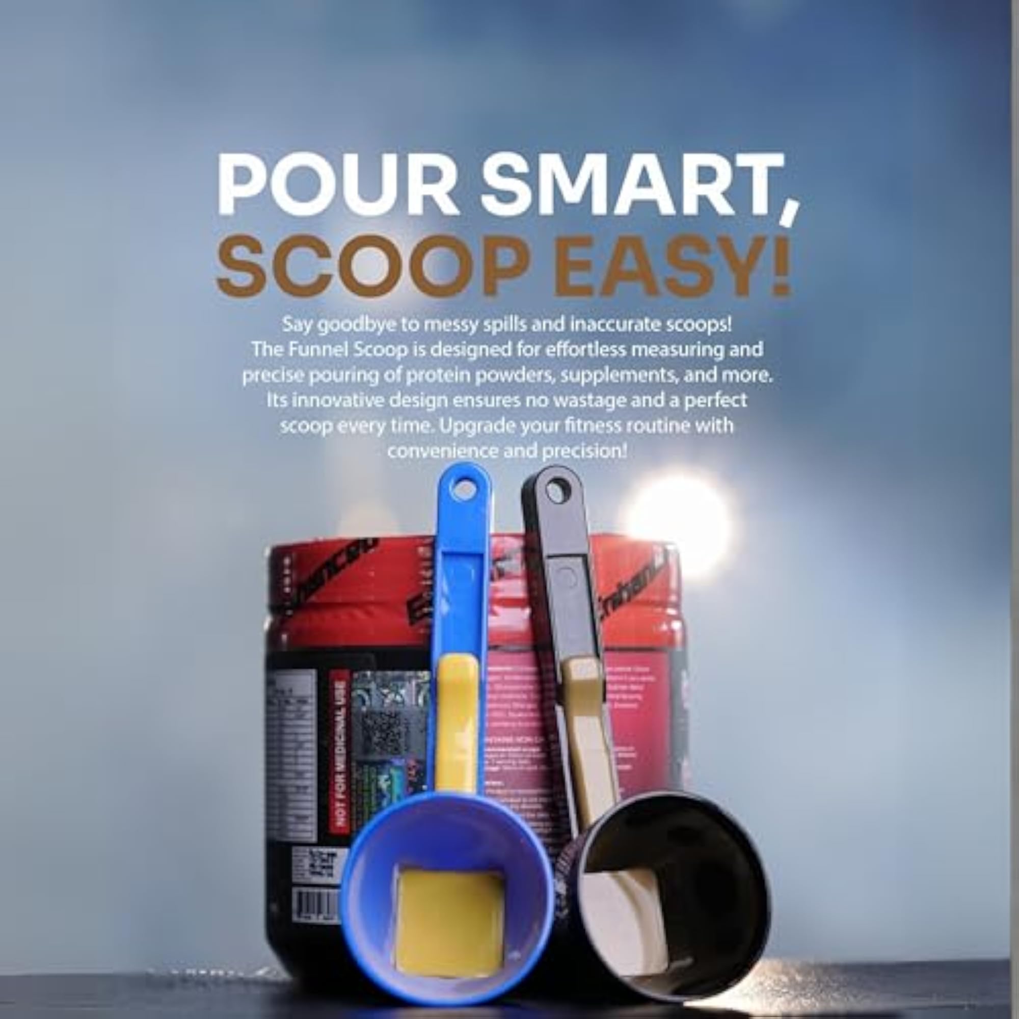 No-Spill Funnel Scoop, Pack of 2