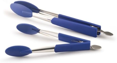 Rachael Ray Tools & Gadgets Lil’ Huggers 2-Piece Nylon Tongs Set, Blue