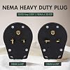 Micmi Straight Blade Angle Plug, AC Dryer Replacement Male Angle Plug, Welder Plug NEMA 6-30P 6-50P, 50 Amp, 250V Black (NEMA 6-50P Plug)