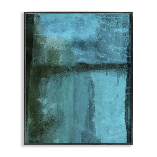 Abstract Blue Lake Landscape, 11 x 14 Inch Framed Giclée Print