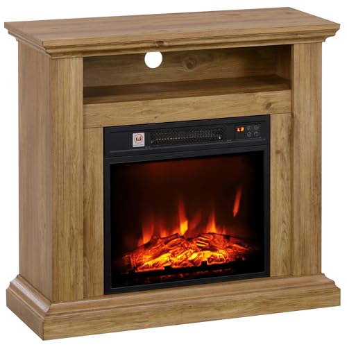 HOMCOM Chimenea eléctrica efecto llama