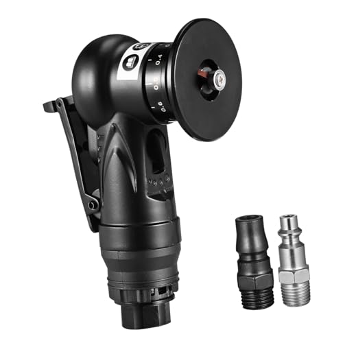 NUOBESTY Mini Pneumatic Chamfering Machine with 2 R and 2 C Type Blades, Portable Air Deburring Tool for Metal, Stainless Steel Aluminum Alloy, US Standard Connector, Industrial Beveling