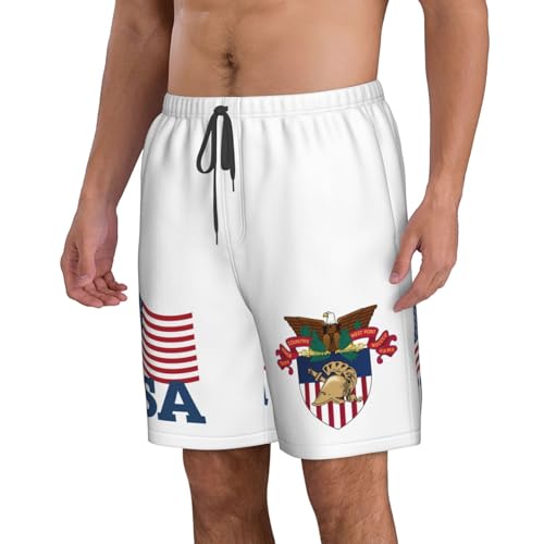 West Point Military Academy West Point Academy Logo Men's Swim Trunks Quick Dry Beach Shorts with Pocket MeshLining4