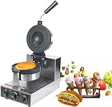 Máquina eléctrica para hacer hamburguesas, wafles, sándwiches, brioche y helado, control de temperatura y antiadherente.