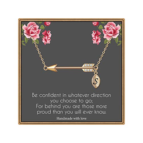 14K Gold Plated Arrow Initial Graduation Necklace Class of - image 1