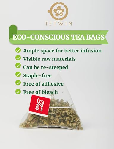 TETWIN - Spearmint Tea Bags, Natural Herbal Tea, 30 Teabags 1.5g/bag, Help Relaxation, Support Digestive Health - Image 6