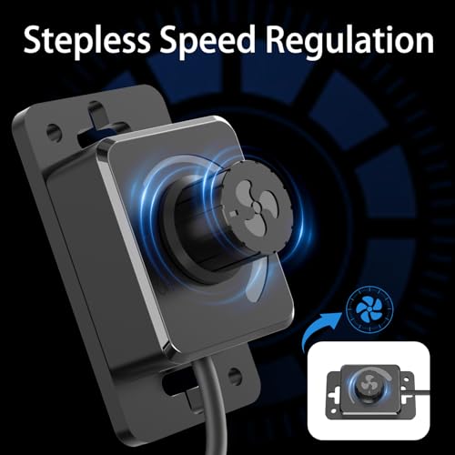 Brogachy 200mm Regelbar Rohrventilator, Abluftventilator 3000 RPM,mit Dreiphasiger EC Motor, für Heizung, Kühlung,Booster, Wachstumszelte, Hydrokulturen, Heimgebrauch, Belüftung.