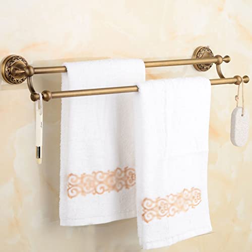 Porte-serviette double pour éliminer le linge humide et décorer votre bain - 4