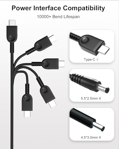 Image of 135W 100W USB C AC Laptop Charger Compatible with Lenovo ThinkPad t16 P16s P14s Z16 L15 L14 Charger, ThinkBook 16 14p 14 13x G7 G6 G5 G4+ G3 G2 Laptop Power Supply Cord
