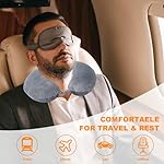 Travel Pillow,100% Pure Memory Foam U Shaped Neck Pillow,Super Lightweight Portable Headrest Great for Airplane, Car,Home,Office,Sleeping Rest (Grey) - Image 2