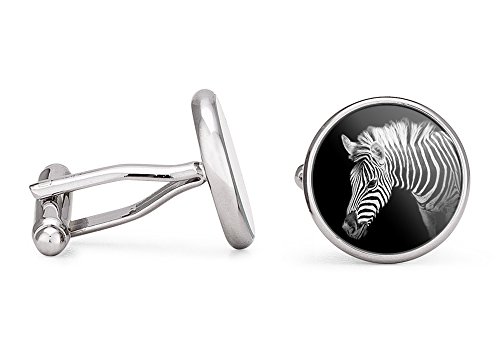 Zebra Cufflinks Zebras Contoured Edition miniatura 1