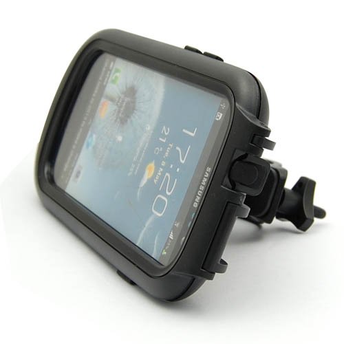 Heavy Duty Weather Proof Sport Motorcycle Bike Handlebar Mount Holder Hard Shell Case Compatible For Samsung Galaxy S3 / S Iii (I9300, I515, I747, L710) #TOP1