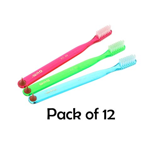 GUM 411 Classic Toothbrush Full - Soft - With Stimulator (12 Pack)