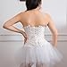 frawirshau Corset Tops for Women: Renaissance Floral Bustier - Adjustable Lace Up White Corsets for Lady Aged 20-30 Wedding/Photo Shooting Size S