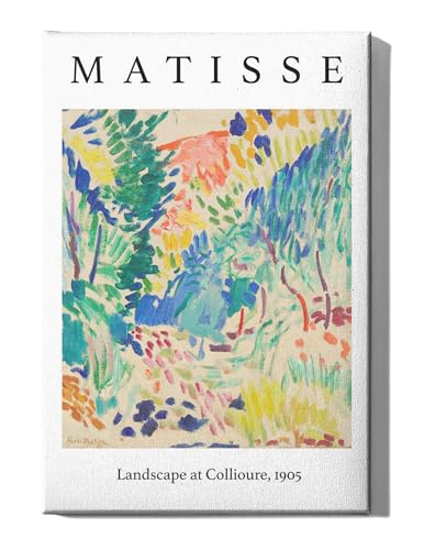 Henri Matisse Landscape at Collioure 1905 Wrapped Canvas Wall Art Fauvism Scenery 24x36 Inch Gallery Stretched Modern Home Art Decor