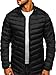 Produktbild BOLF Herren Übergangsjacke Steppjacke Stehkragen Daunenjacke Reißverschluss Sportjacke Zip Wärme Freizeit Sport Basic Outdoor Casual Style SM70 Schwarz M [4D4]