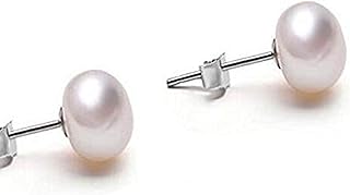 أقراط من اللؤلؤ الطبيعي مع مسمار الفضة الإيطالي 925 متعدد الألوان للجنسين