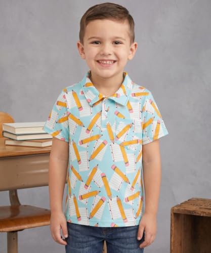 Image of Unique Baby Moisture Wicking Kids Polo Shirts for Toddler Boys Polo Shirt