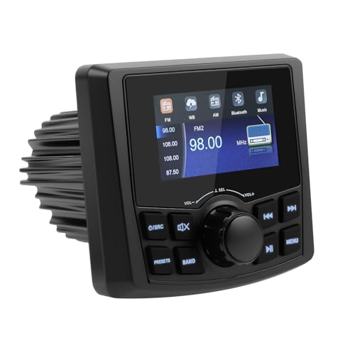 Avutrel MP5 Marine Stereo Receiver - Digital Radio for Boats with MP5 Media Player & IPX6 Waterproof in BT for Ship and Professional Use
