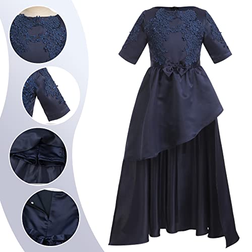 IDOPIP Pageant Dresses for Girls Maxi Romper Dress Kids Flower Wedding Communion Prom Graduation Birthday Party Long Gown3