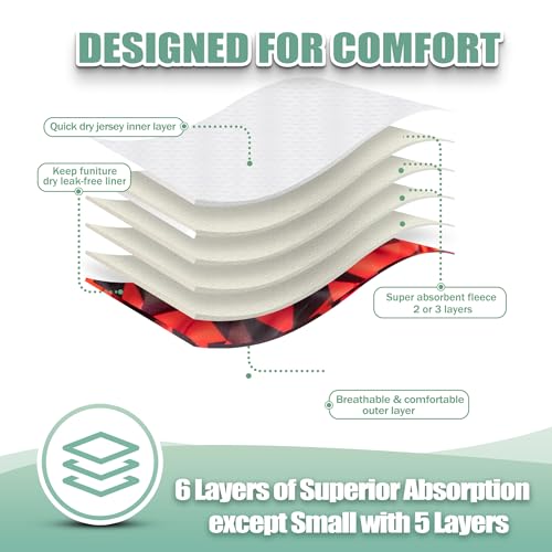 Image of wegreeco Washable Female Dog Diapers Highly Absorbent Reusable Diapers for Dog in Heat Period, 3 Pack (Abstract Geometrical Purple, X-Large)