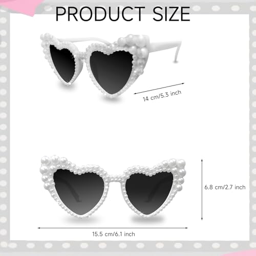 Heart Sunglasses, Etercycle: Cute Pearl Bride Sunglasses for Bachelorette Party – Bride to Be Gifts & Women’s Fashion Glasses2