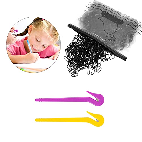 Mini elastici per capelli, 1000 pezzi, con 2