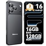 Blackview Wave 7C Handy Ohne Vertrag, Android 16 Smartphone, 16GB+128GB/2TB, 32MP+13MP KI Kamera, 6.56