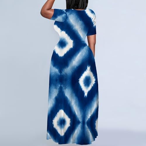 Image of Plus Size Maxi Dresses for Curvy Women T-Shirt Summer Sun Dresses Loose Fit