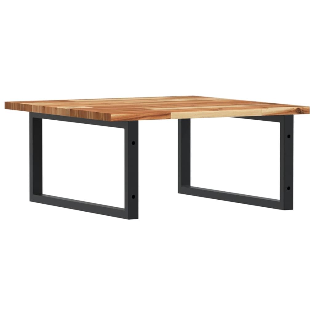 Scaffale da parete per lavandino, in legno di acacia, 60 x 60 cm