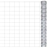 Multifunktionaler Metallzaun Verzinkt 50x1,25 m Silber Flexibel einsetzbar fuer Tierschutz und Grundstuecksgestaltung