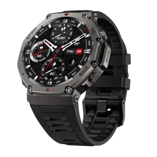 MEIION Mivrass GPS Sports Smartwatch Homme Femme 1.43" Écran Tacile - Appel Bluetooth, Cardiofréquence, Analyse Sommeil, 170+ Modes Sport, Sangle Silicone Souple et Résistante